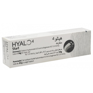 HYALO 4 START OINTMENT ( HYALURONIC ACID SODIUM 0.2% + COLLAGENASE ) — 30 GM OINTMENT